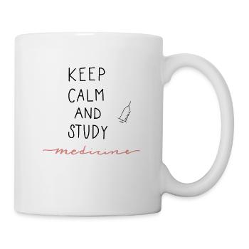 Keep Calm and Study Medicine - Tasse - Weiß - Rechts