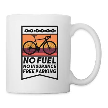 Rennrad Gravelbike No Fuel - Tasse - Weiß - Rechts