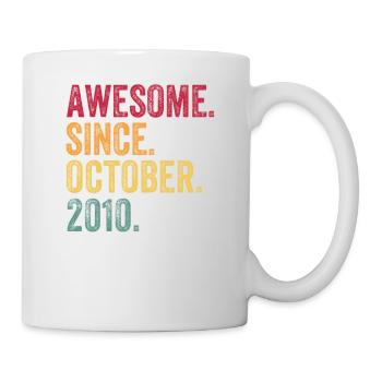 Awesome Since October 2010 10th Birthday - Mug - white - Right