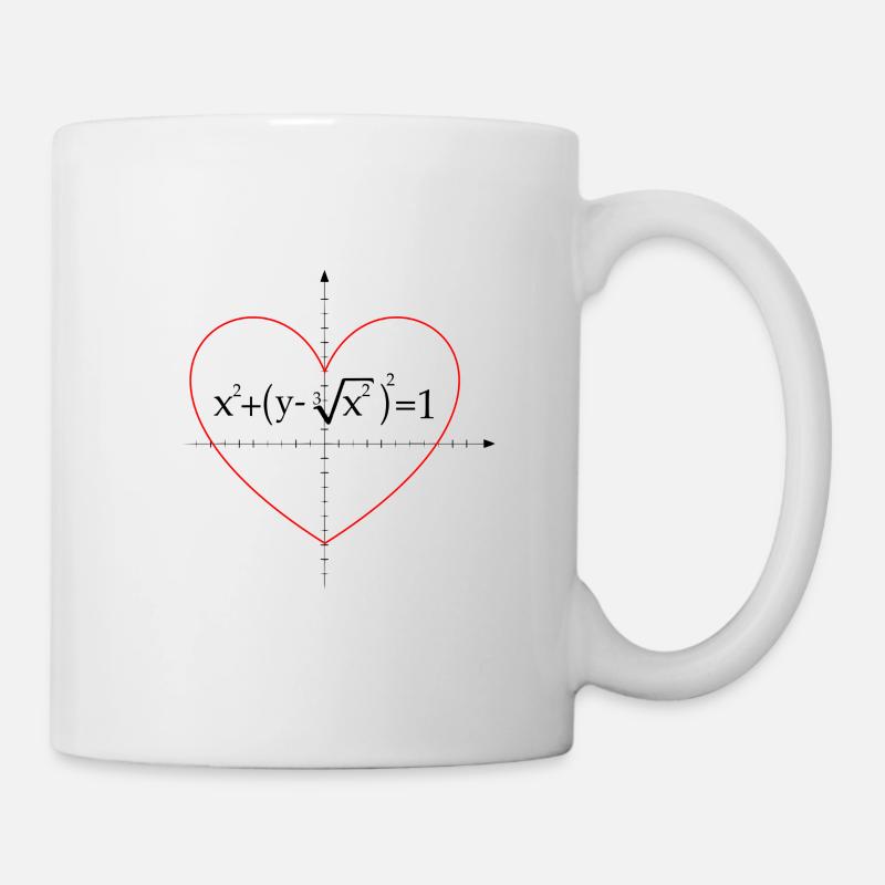 math formula for a heart - Mug - white