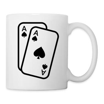 Cartes as de pique cartes à jouer poker - Mug blanc - blanc - Droite