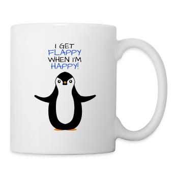 Un pingouin heureux - Mug blanc - blanc - Droite