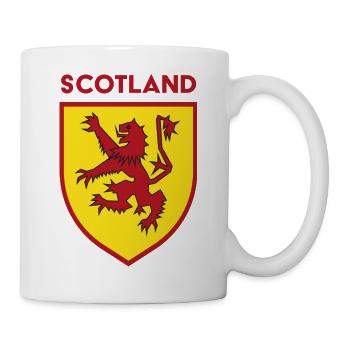 Bouclier rampant du lion d’Écosse - Mug blanc - blanc - Droite