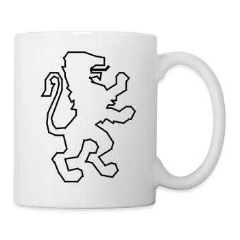 Löwe Wappen / Lion - Tasse - Weiß - Rechts