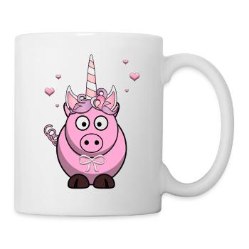 Unicorn piggy - Mug - white - Right
