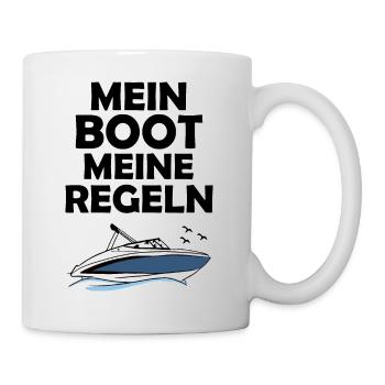 Mein Boot meine Regeln - Tasse - Weiß - Rechts