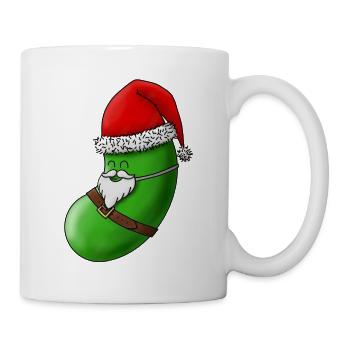 Green SantaBean with Face - Mug blanc - blanc - Droite