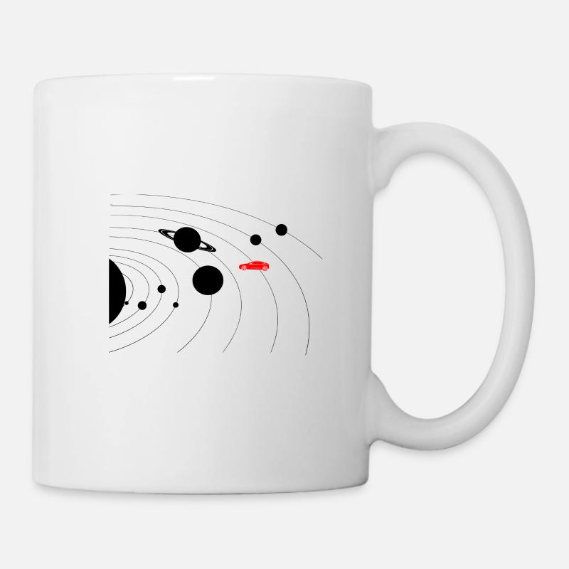 sonnensystem tesla - Tasse - Weiß