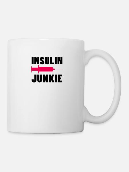 Insulin Diabetes zucker nadel lustig geschenk - Tasse - Weiß