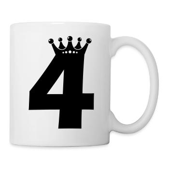 4 crown - Mug - white - Right