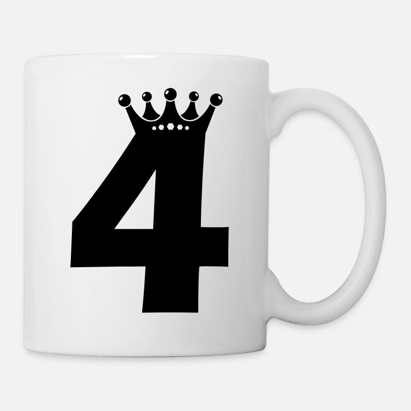 4 couronne - Mug blanc - blanc