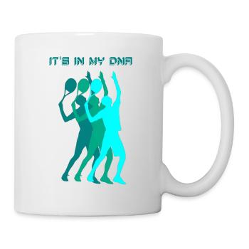 it's in my DNA, tennis, smash - Mug - white - Right