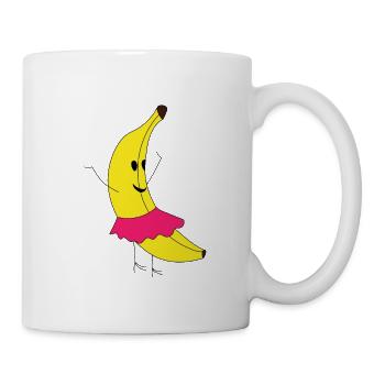Allez avec la banane - Mug blanc - blanc - Droite