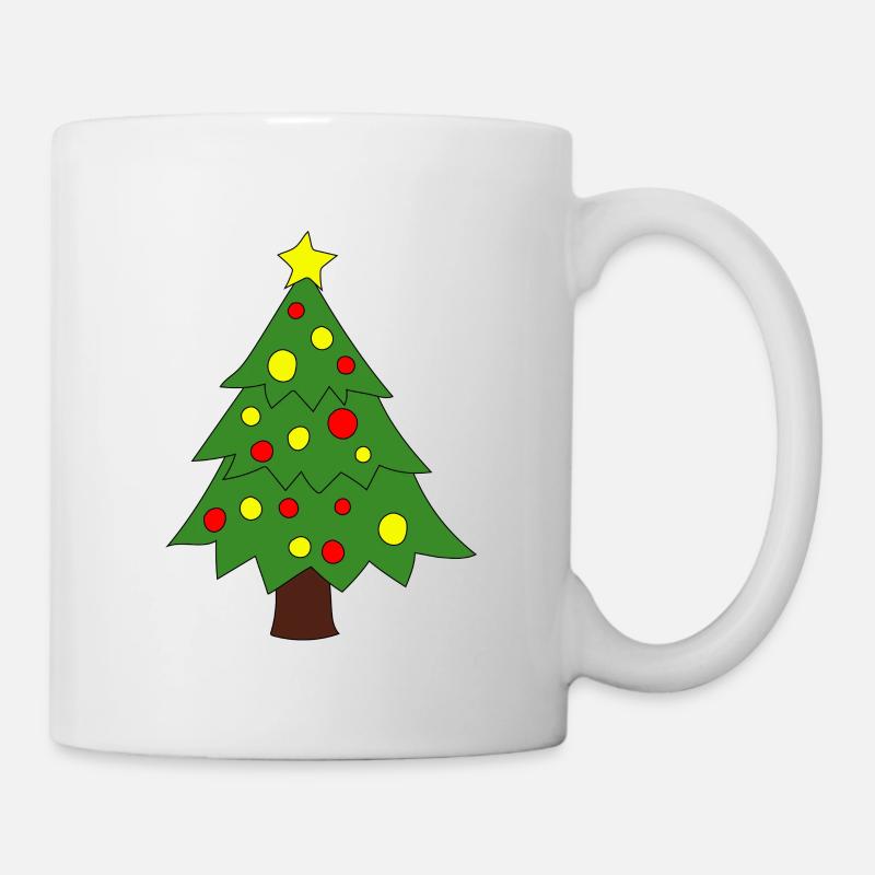 Weihnachtsbaum - Tasse - Weiß