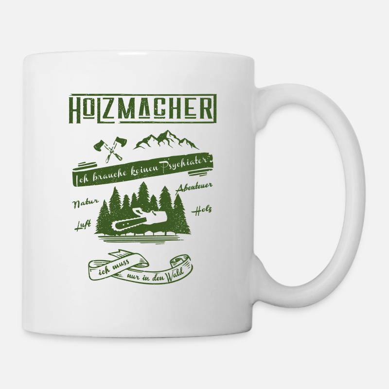 Holzmacher - Tasse - Weiß