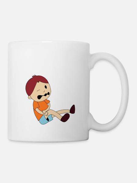 Junge hat Schmerzen - Tasse - Weiß