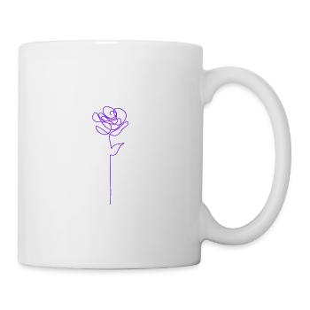 Purple Flower in Line Art - Mug - white - Right