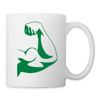 bizeps - Tasse - Weiß - Rechts