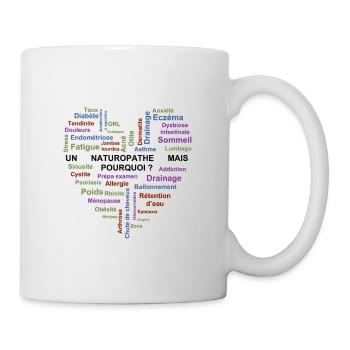 coeur Naturo pourquoi - Mug blanc - blanc - Droite