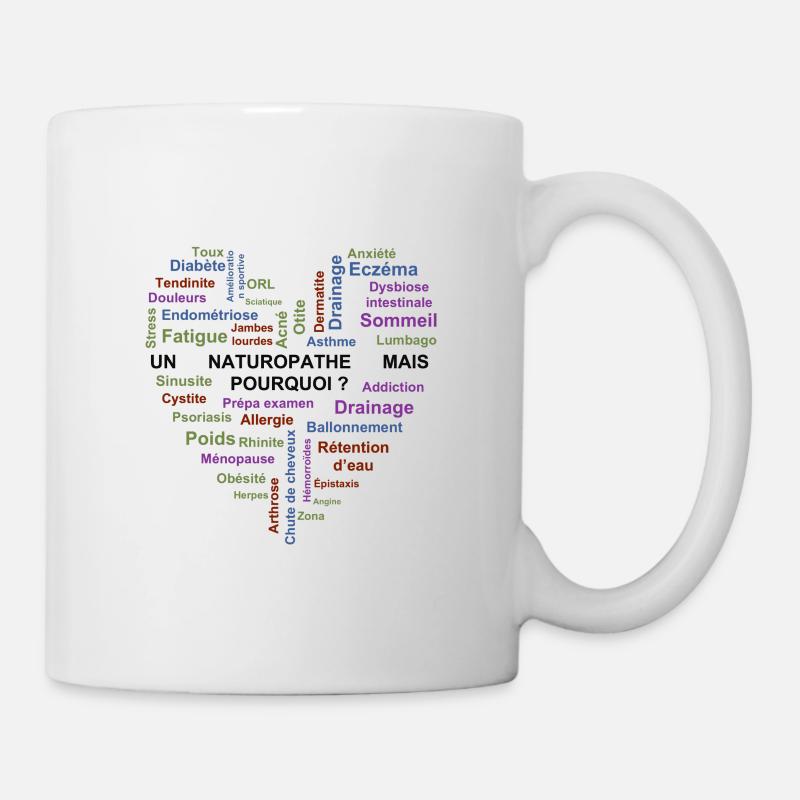 coeur Naturo pourquoi - Mug blanc - blanc