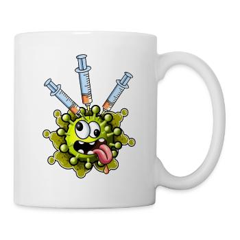 Combattre le virus! - Mug blanc - blanc - Droite