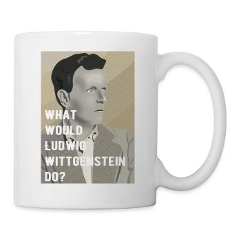 What would Ludwig Wittgenstein do portrait - Mug - white - Right