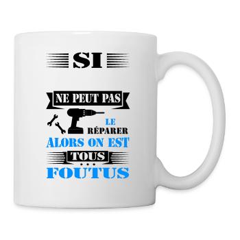 BRICOLEUR À PERSONNALISER - Mug blanc - blanc - Droite