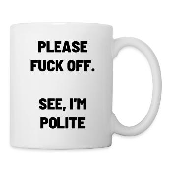 Baise écrire drôle bureau chef - Mug blanc - blanc - Droite