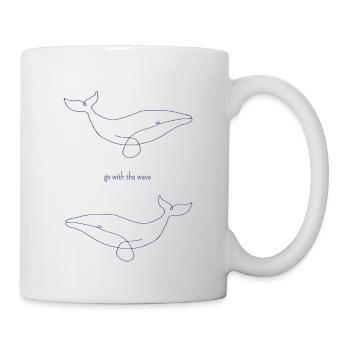 go with the wave - Tasse - Weiß - Rechts