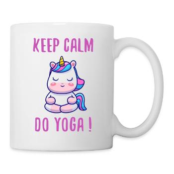 KEEP CALM DO YOGA Yogi Licorne - Mug blanc - blanc - Droite