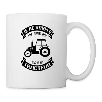 JE NE RONFLE PAS - TRACTEUR - Mug blanc - blanc - Droite