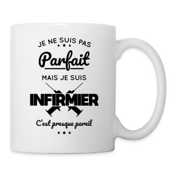 Je ne suis pas parfait mais je suis infirmier - Mug blanc - blanc - Droite