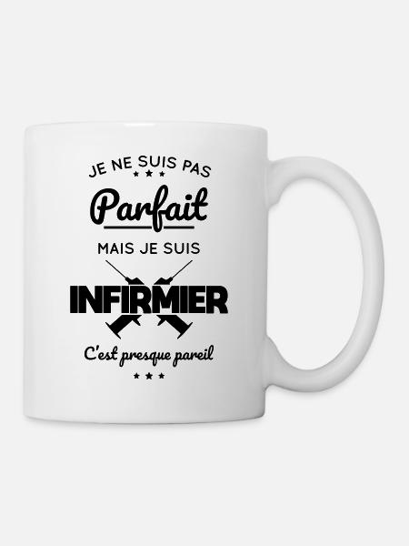 Je ne suis pas parfait mais je suis infirmier - Mug blanc - blanc