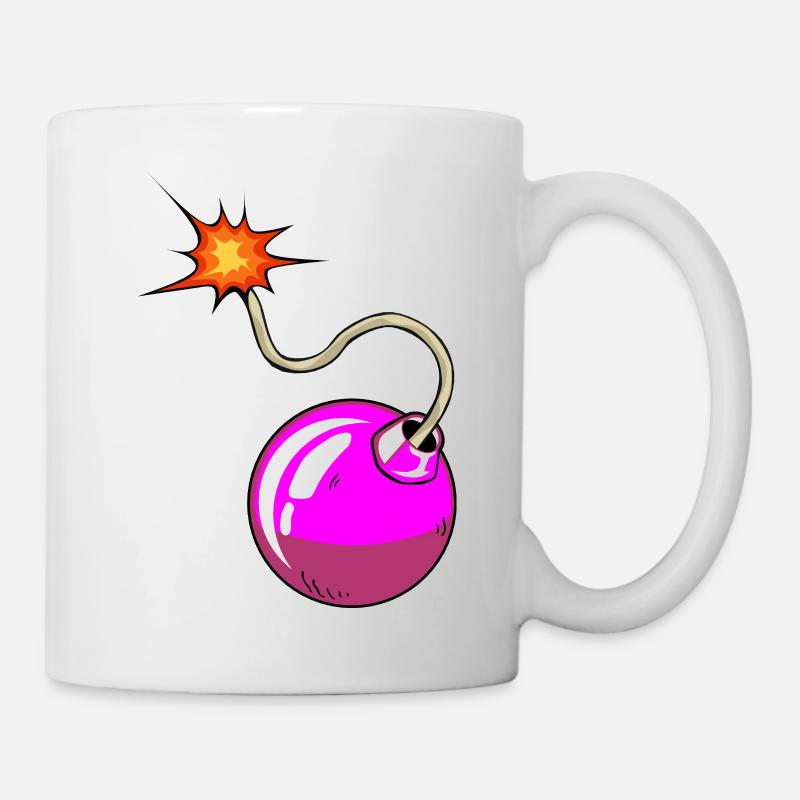 bombe meche dessin flamme - Mug blanc - blanc