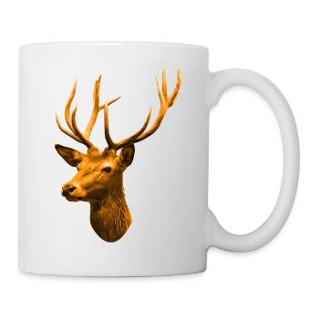 golden deer head - Mug - white - Right