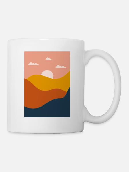 Abstrakte Landschaft - Tasse - Weiß