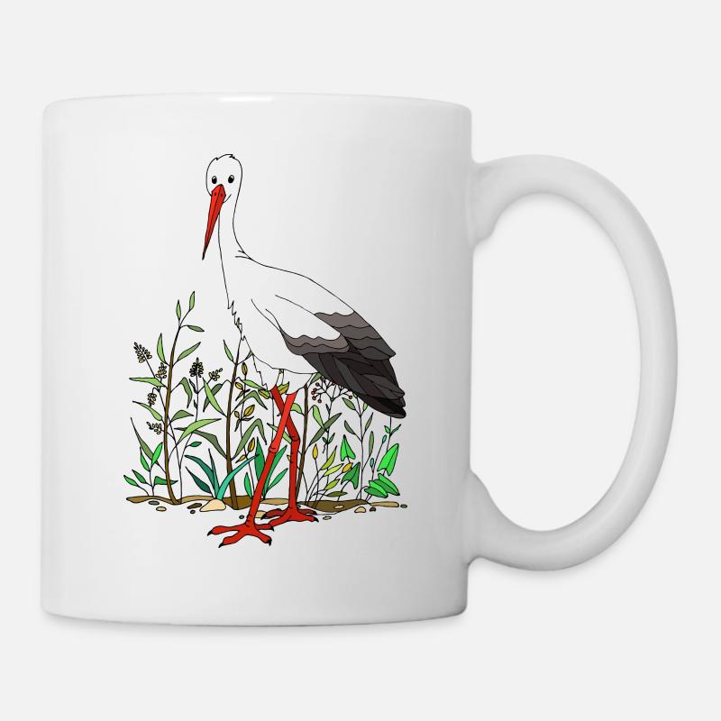 Cigogne - Mug blanc - blanc