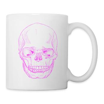 SkullSketchPink - Mug blanc - blanc - Droite
