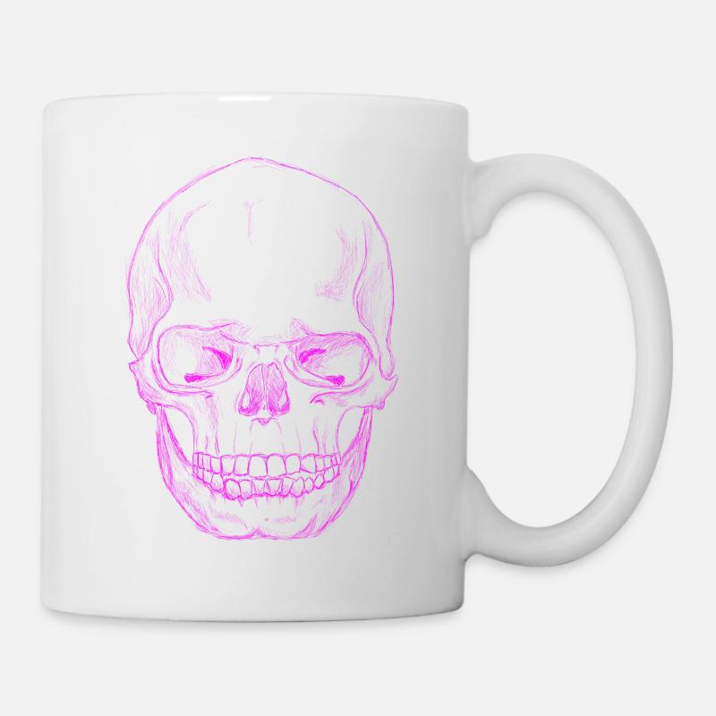 SkullSketchPink - Mug - white
