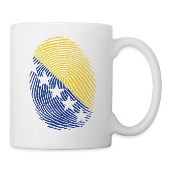 Bosnien Bosnier Bosnisch Brate Fingerabdruck - Tasse - Weiß - Rechts