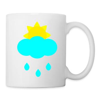nuage de pluie solaire - Mug blanc - blanc - Droite