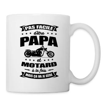 PAPA MOTARD - Mug blanc - blanc - Droite