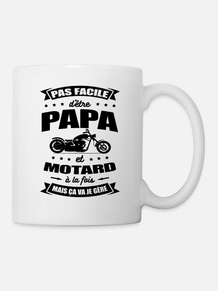 PAPA MOTARD - Mug blanc - blanc