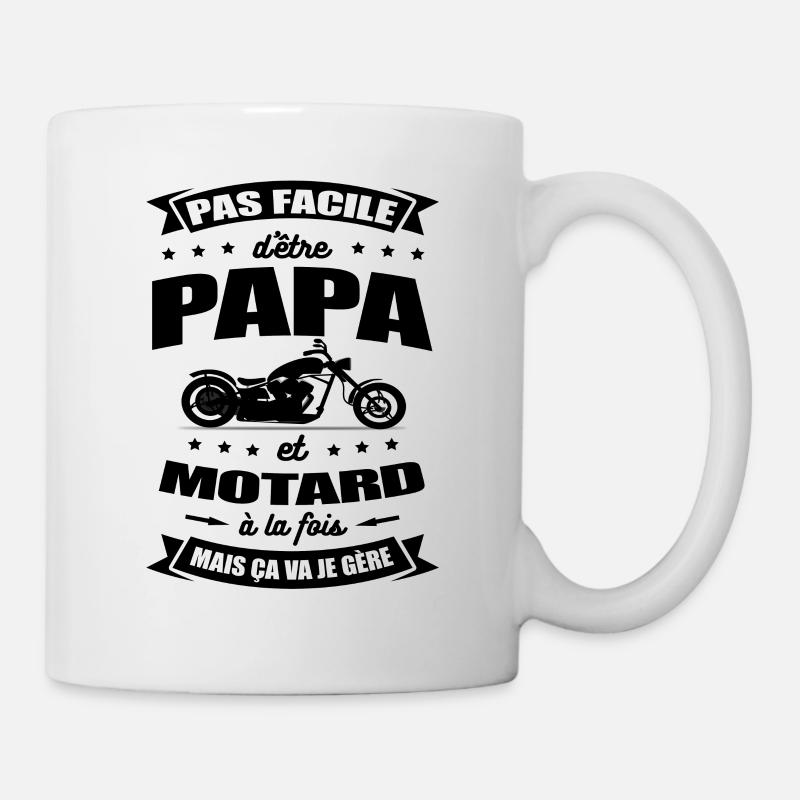 PAPA MOTARD - Mug blanc - blanc