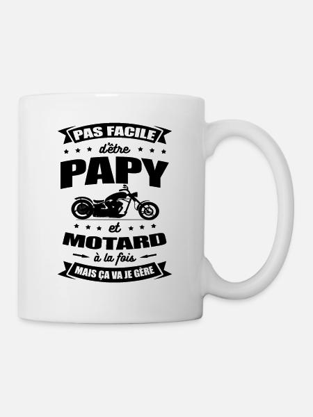 PAPY MOTARD - PAPI MOTARD - Mug blanc - blanc