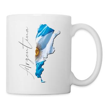 Argentina flag in the Argentina map EN - Mug - white - Right