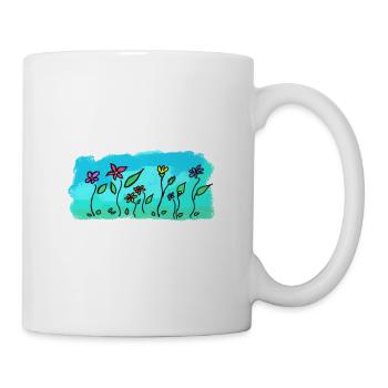 Flowers in the meadow - Mug - white - Right