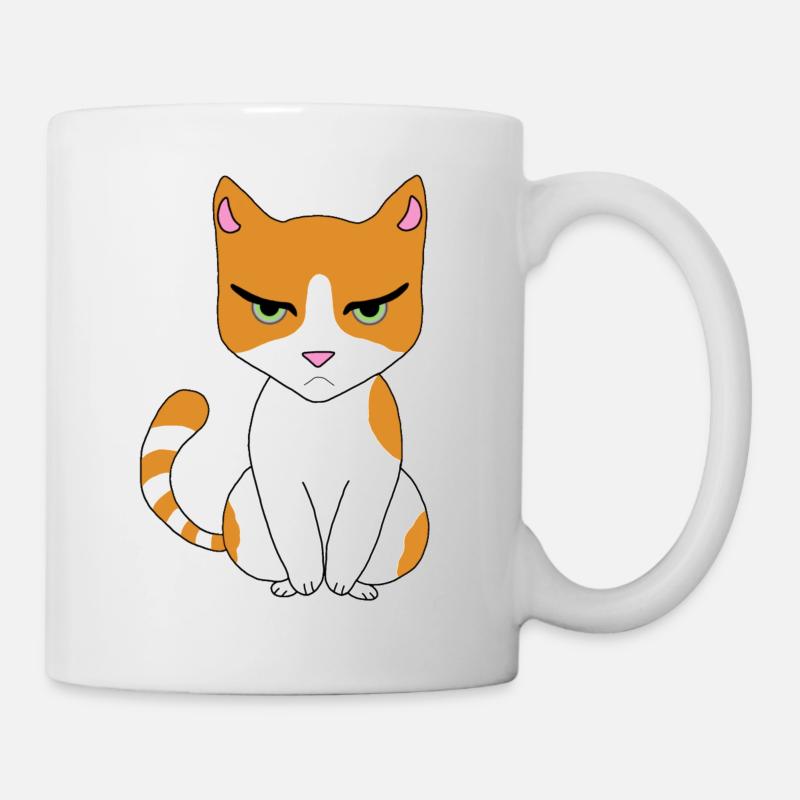 Chat maussade - Mug blanc - blanc