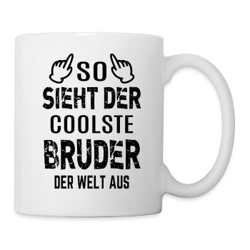 Coolster bester Bruder der Welt Geschenkidee Bro - Tasse - Weiß - Rechts