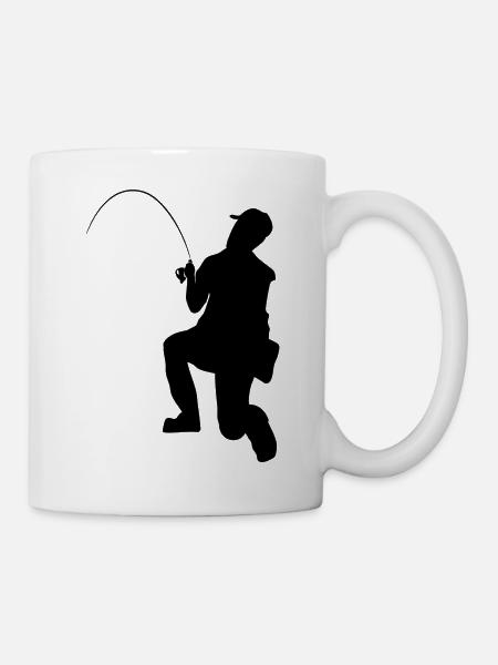 Bending Fishing Rod - Mug - white